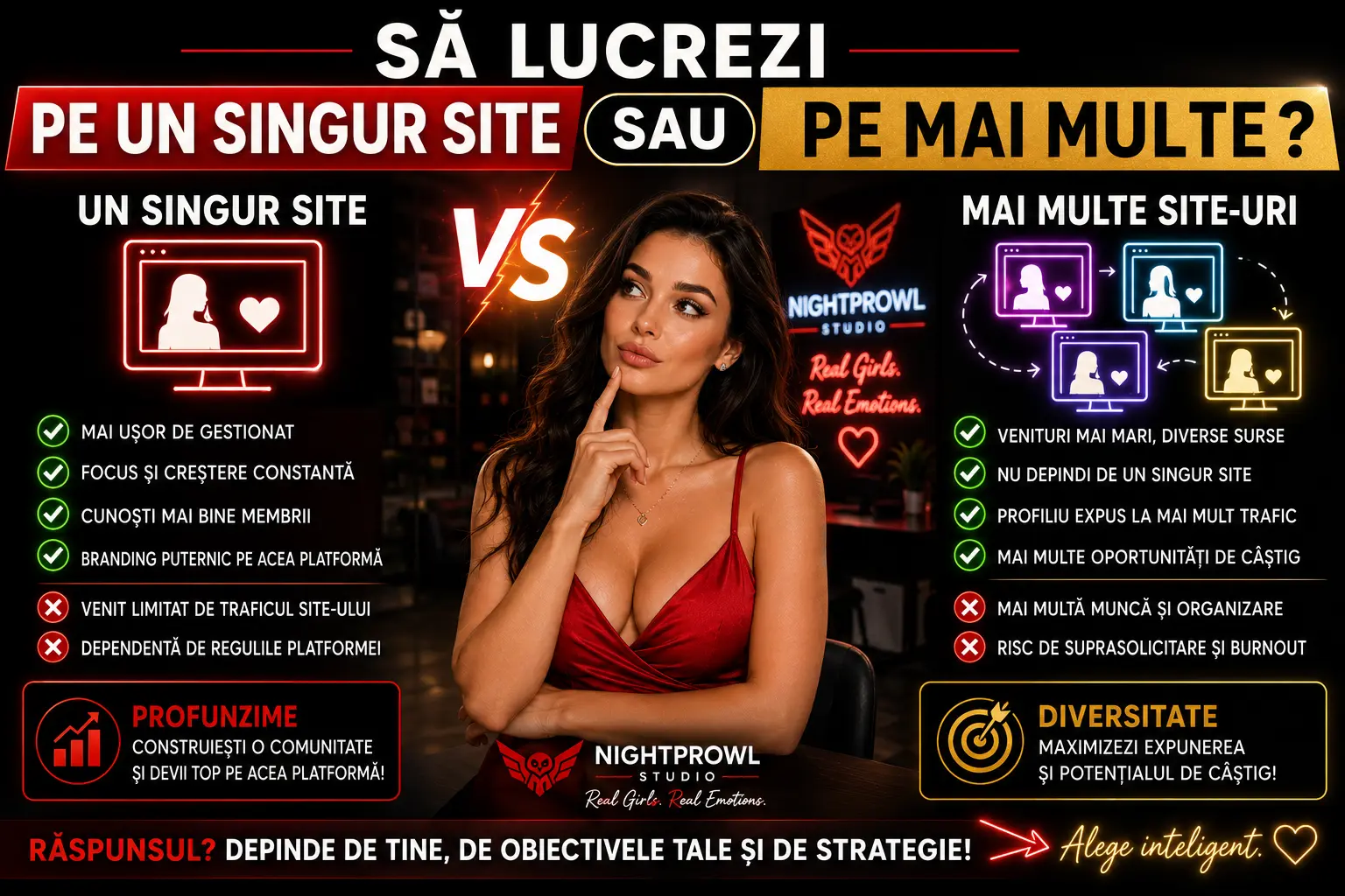 Un singur site sau mai multe? De ce multisite poate limita câștigurile în videochat